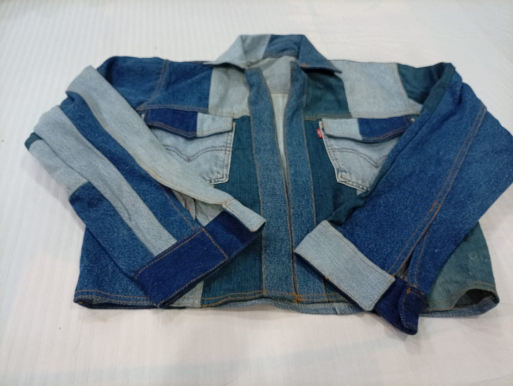 Upcycled Levi's Crop Jackets Bundle in mixed sizes and colours. Grade A/B/C.