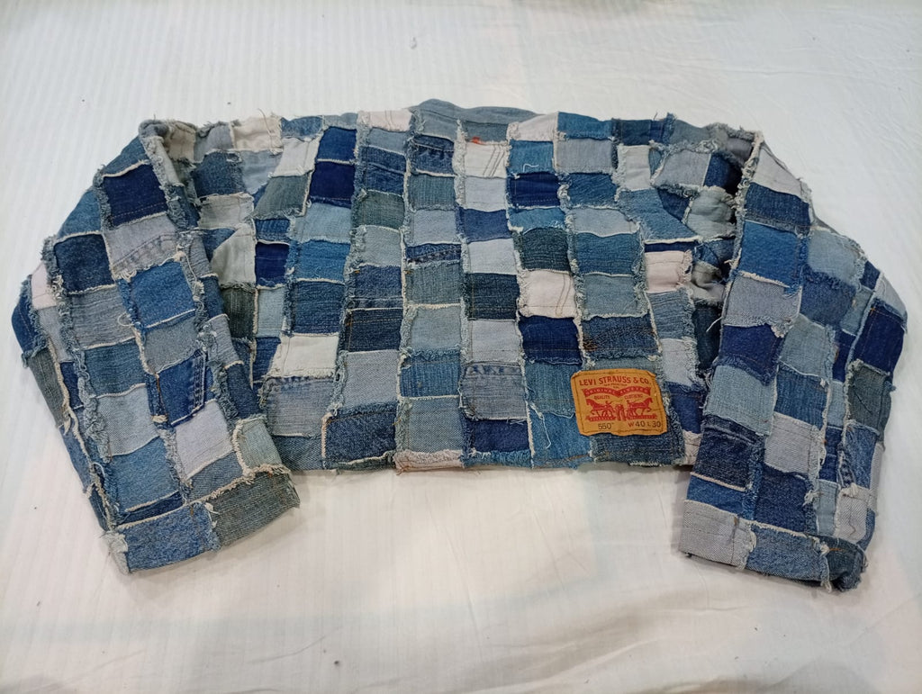 Upcycled Levi's Crop Jackets Bundle in mixed sizes and colours. Grade A/B/C.