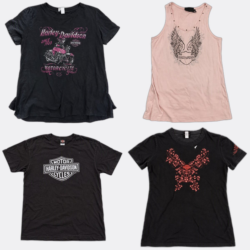 Vintage Harley Baby Tees Bundle in mixed sizes and colours. Grade B/C.