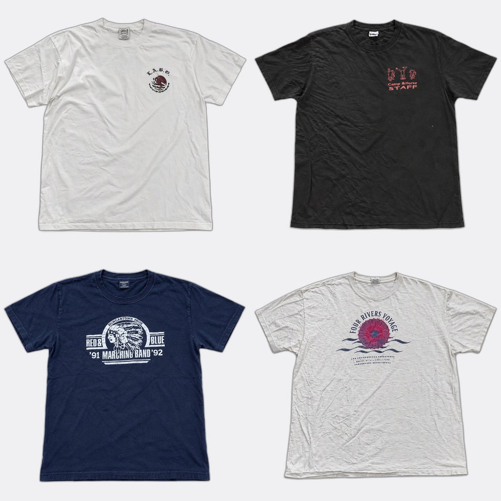 Vintage Single Stitch T-Shirts Bundle in mixed sizes and colours, Grade B/C.