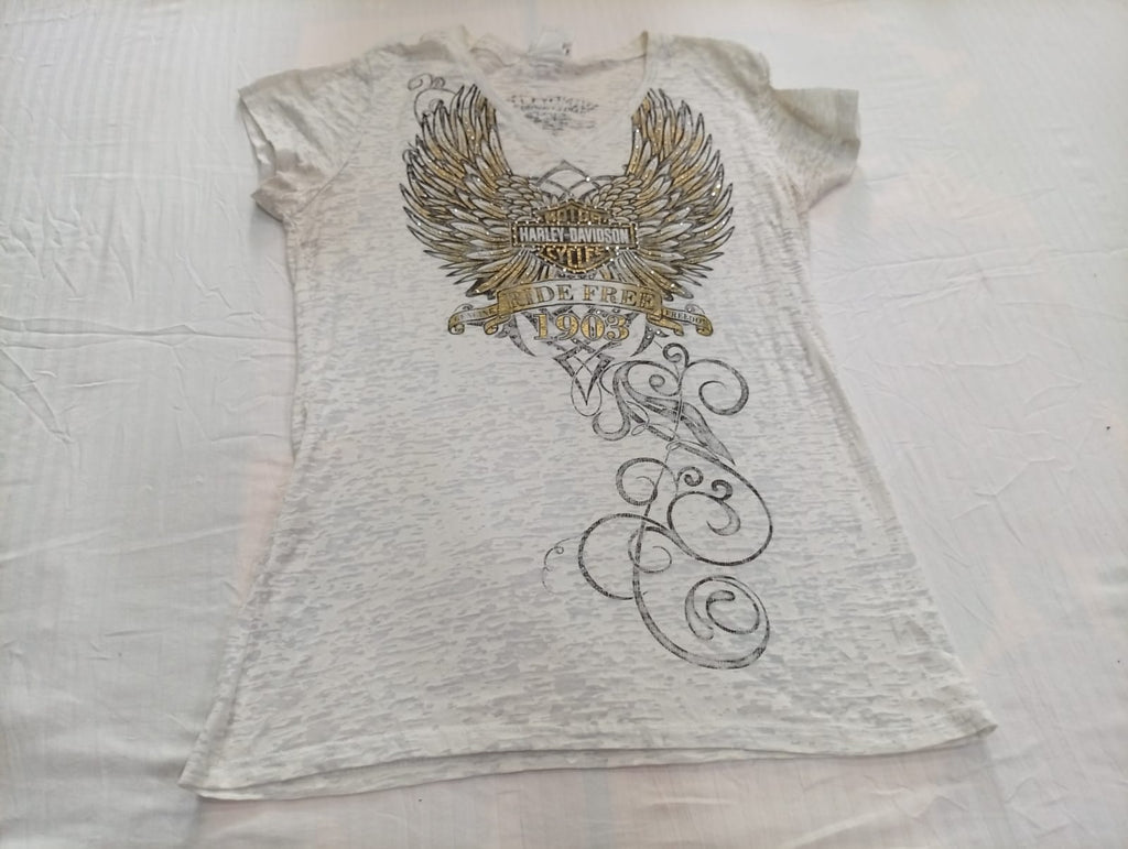 Vintage Harley Baby Tees Bundle in mixed sizes and colours, Grade A/B/C.