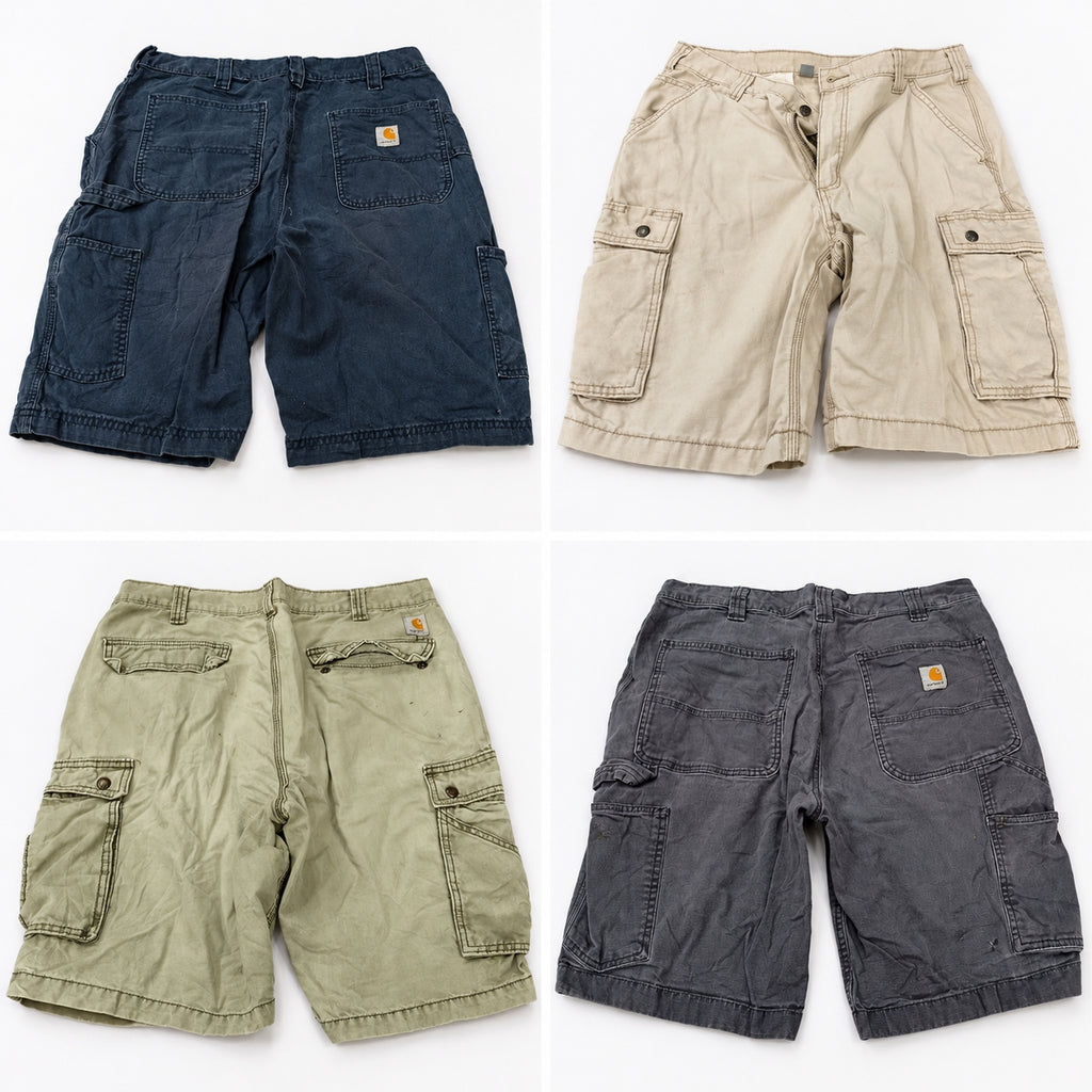 Vintage Carhartt Shorts Bundle in mixed sizes and colours, Grade C.