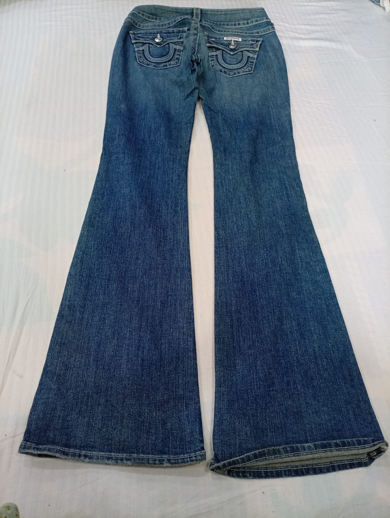 Vintage True Religion Flare and Straight Jeans in mixed sizes and colours, Grade B/C.