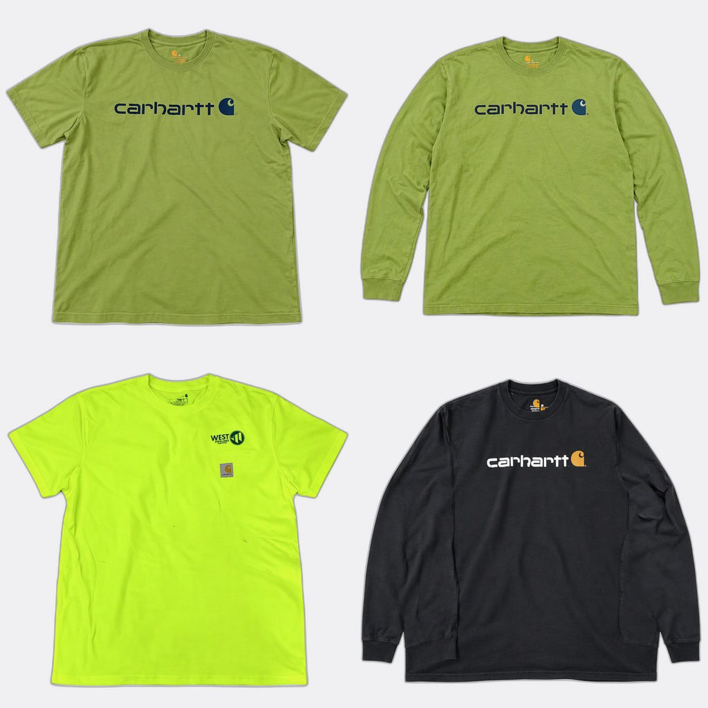 Vintage Carhartt T-Shirts Bundle in mixed sizes and colours, Grade B/C.