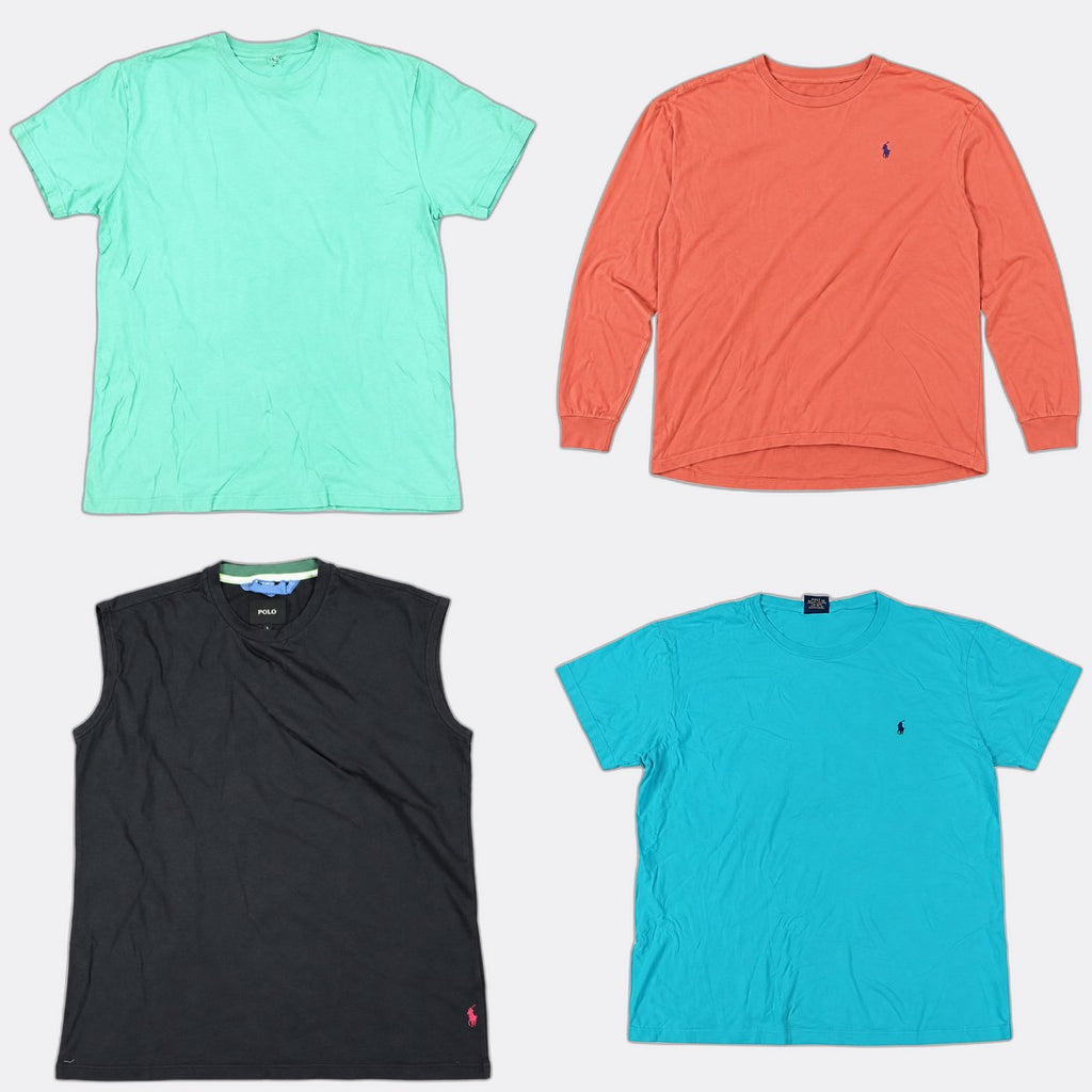 Vintage Polo T-Shirts Bundle in mixed sizes and colours, Grade A/B/C.