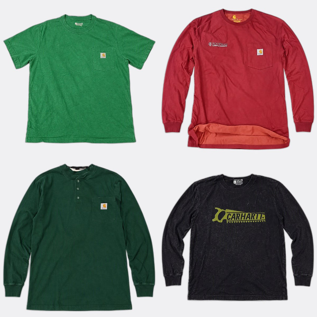 Vintage Carhartt T-Shirts Bundle in mixed sizes and colours. Grade B/C.