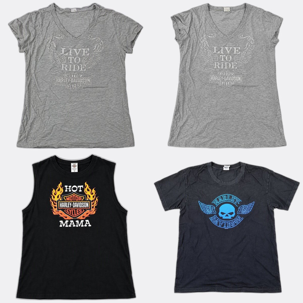 Vintage Harley Baby Tees Bundle in mixed sizes and colours. Grade A/B/C.
