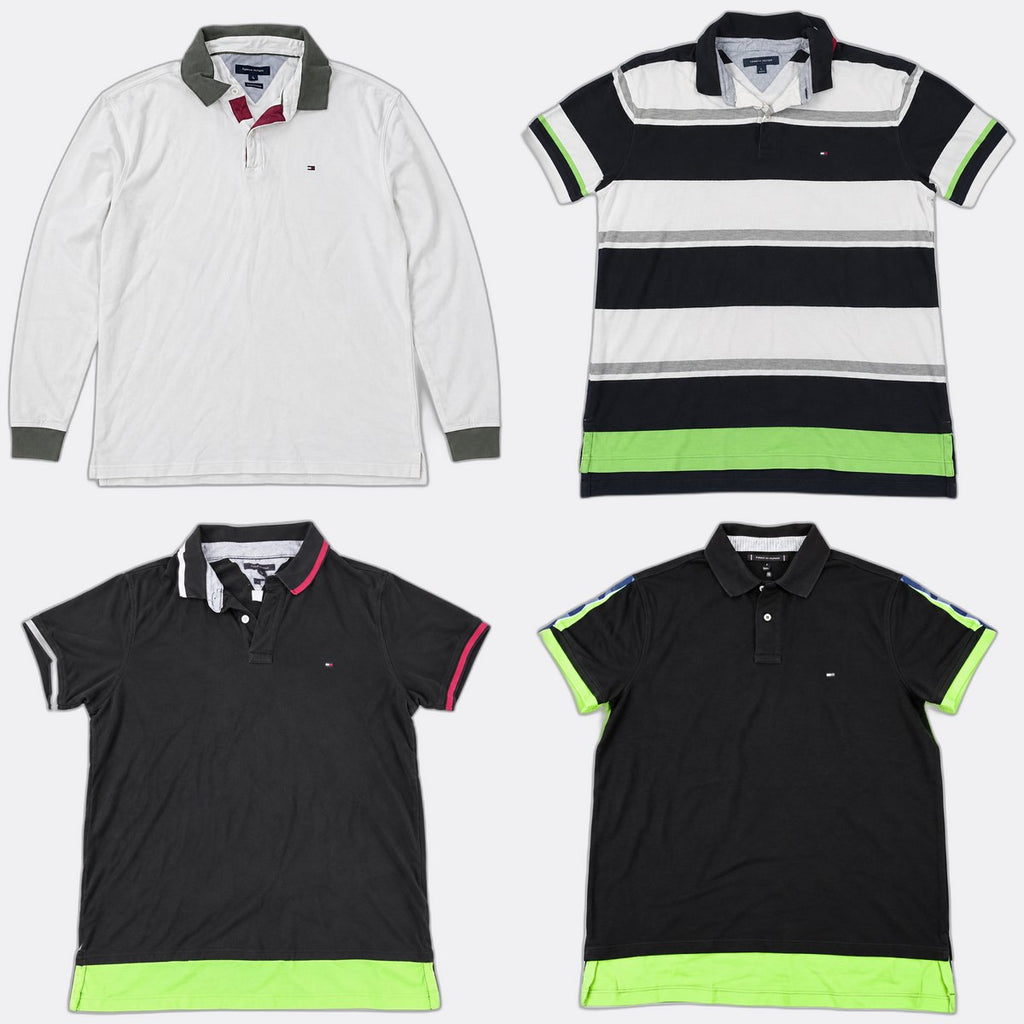 Vintage Polo and Tommy Hilfiger T-Shirts Bundle in mixed sizes and colours. Grade B/C.