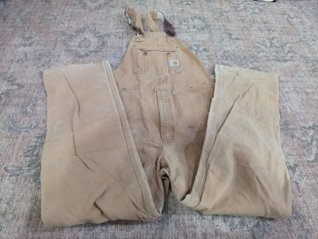 Vintage Carhartt Overalls Bundle in mixed sizes and colours. Grade C.