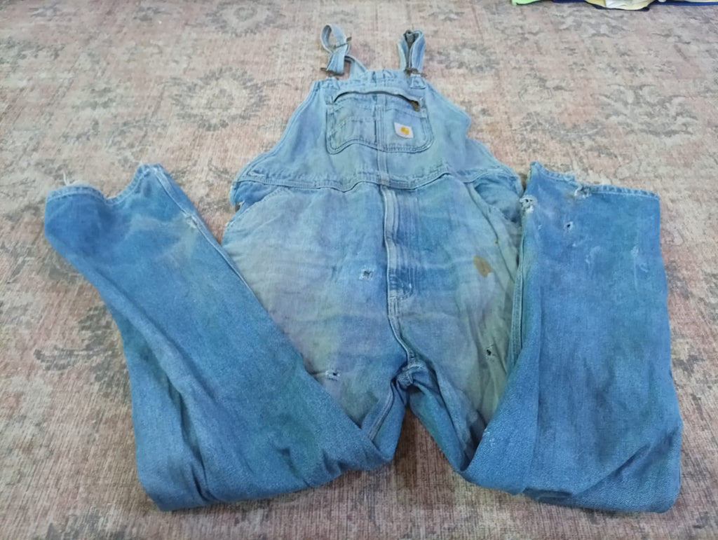 Vintage Carhartt Overalls Bundle in mixed sizes and colours. Grade C.
