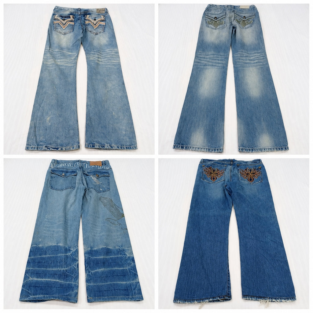 Vintage Designer Men Jeans Bundle in mixed sizes and colours. Grade B/C.