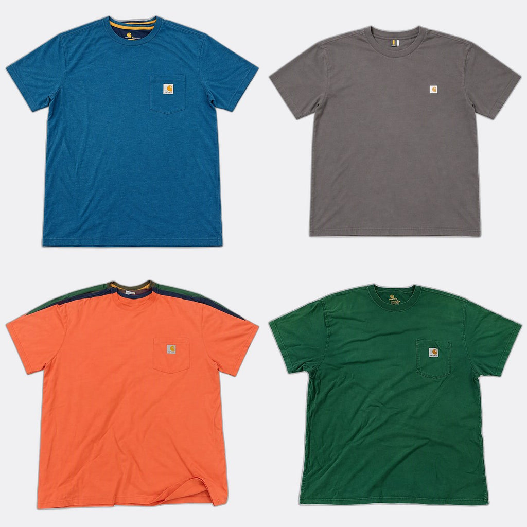 Vintage Carhartt T-Shirts Bundle in mixed sizes and colours. Grade B/C.