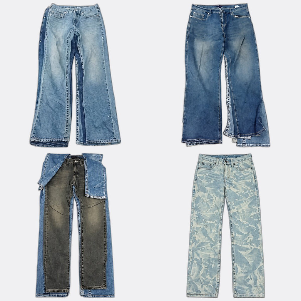 Vintage True Religion Men Jeans Bundle in mixed sizes and colours. Grade B/C.
