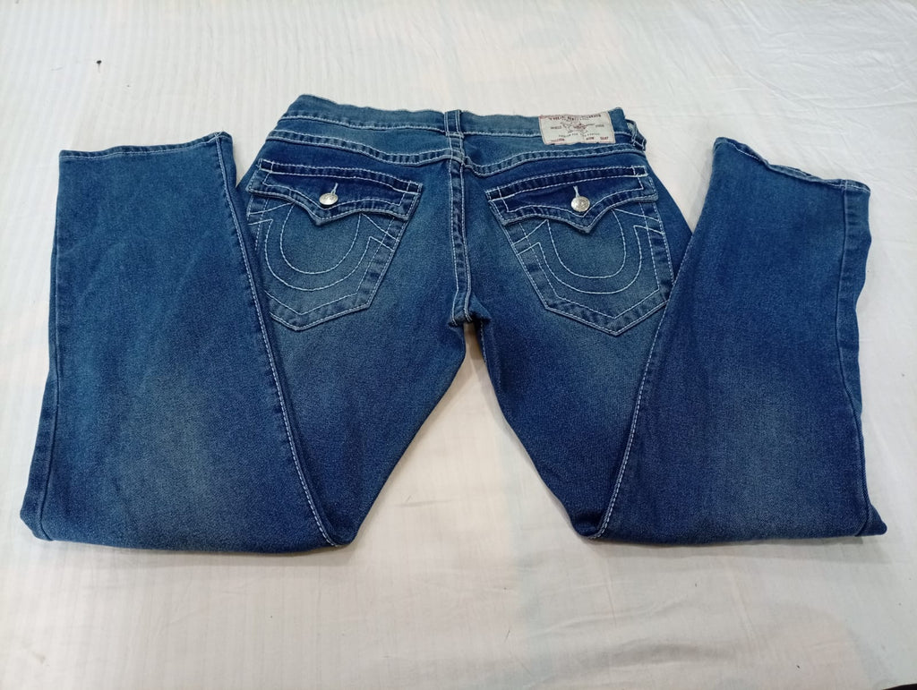 Vintage True Religion Men Jeans Bundle in mixed sizes and colours. Grade B/C.