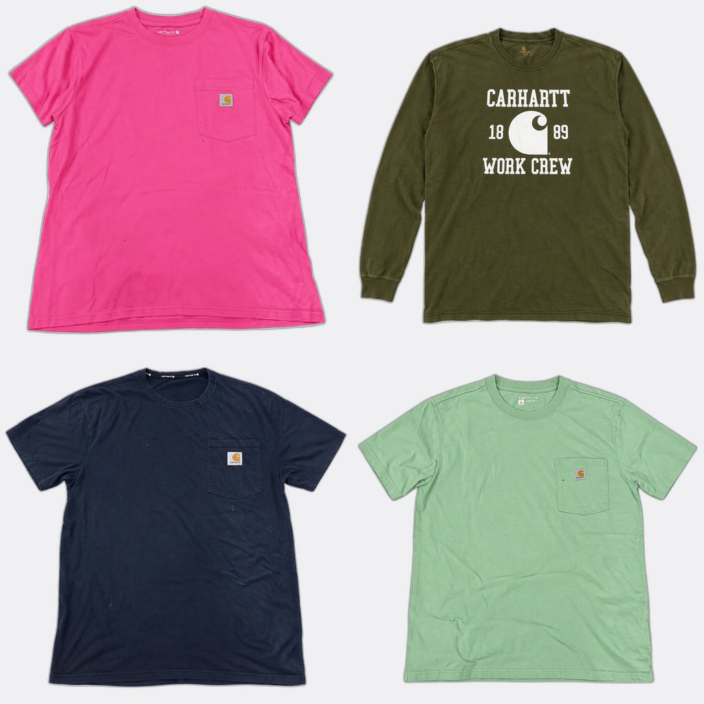 Vintage Carhartt T-Shirts Bundle in mixed sizes and colours. Grade B/C.