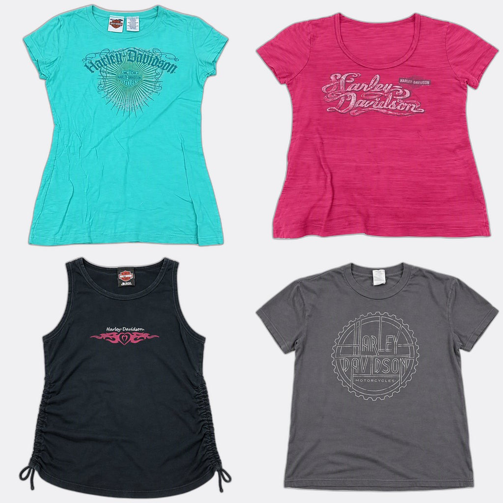Vintage Harley Baby Tees Bundle in mixed sizes and colours. Grade A/B/C.