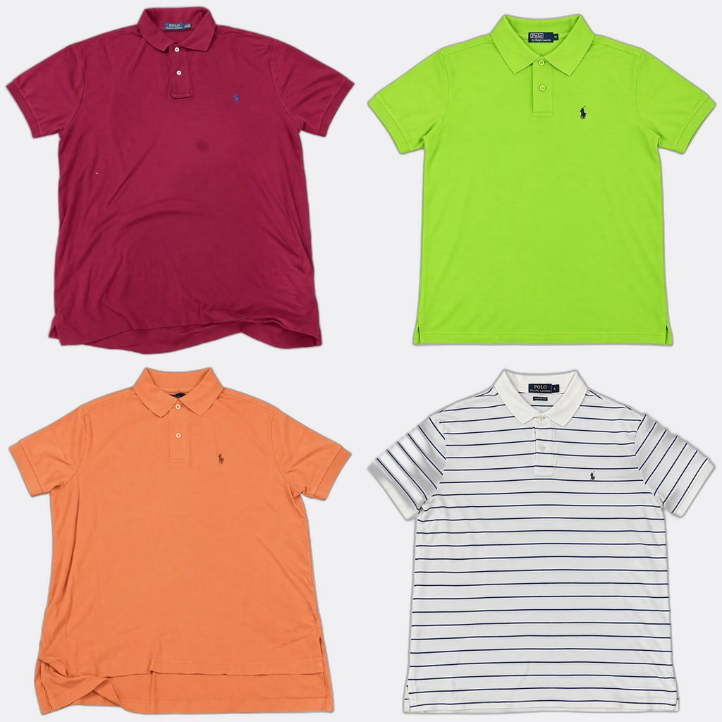 Vintage Polo T-Shirts Bundle in mixed sizes and colours. Grade B/C.