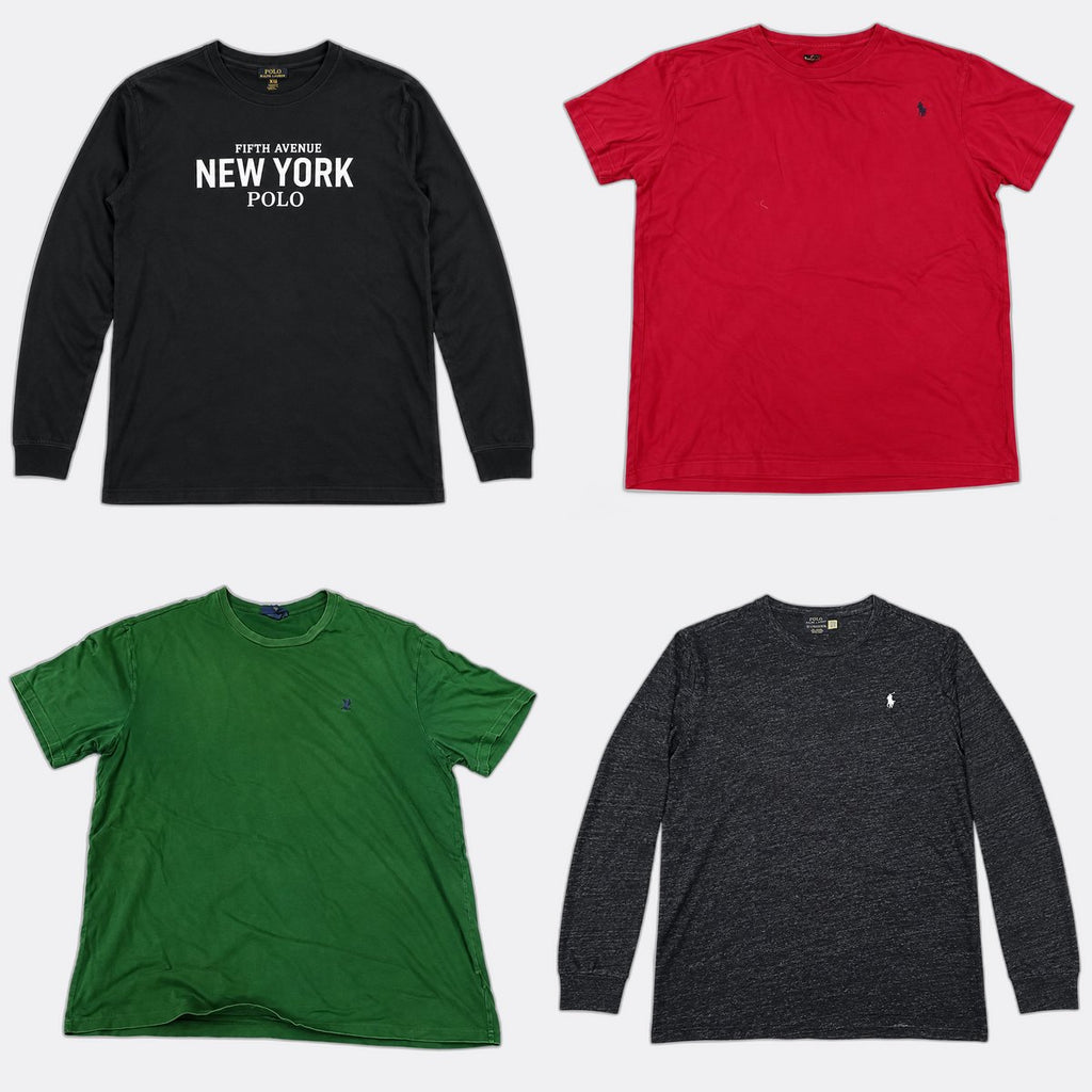 Vintage Polo T-Shirts Bundle in mixed sizes and colours. Grade B/C.