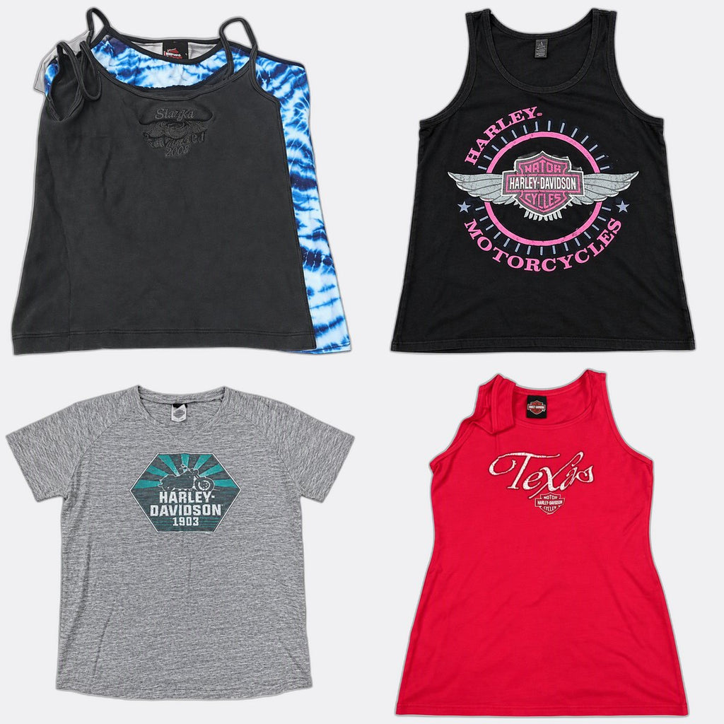 Vintage Harley Baby Tees Bundle in mixed sizes and colours. Grade A/B/C.