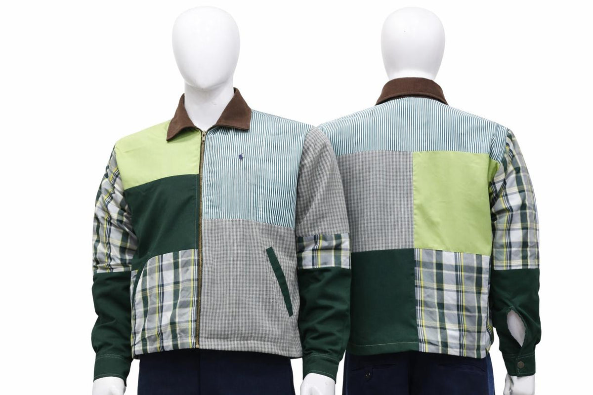 CR1403 Rework Patchwork Zipper Jacket – Creed Vintage