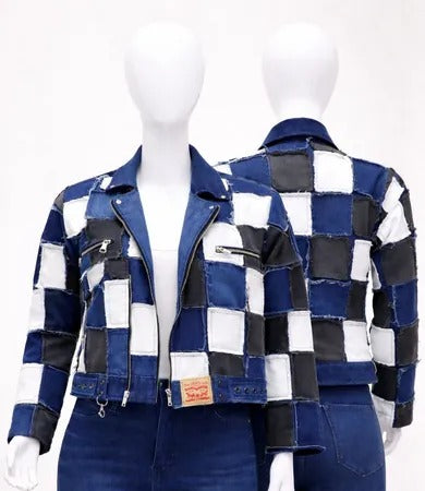 CR1458 Upcycled Denim Jacket