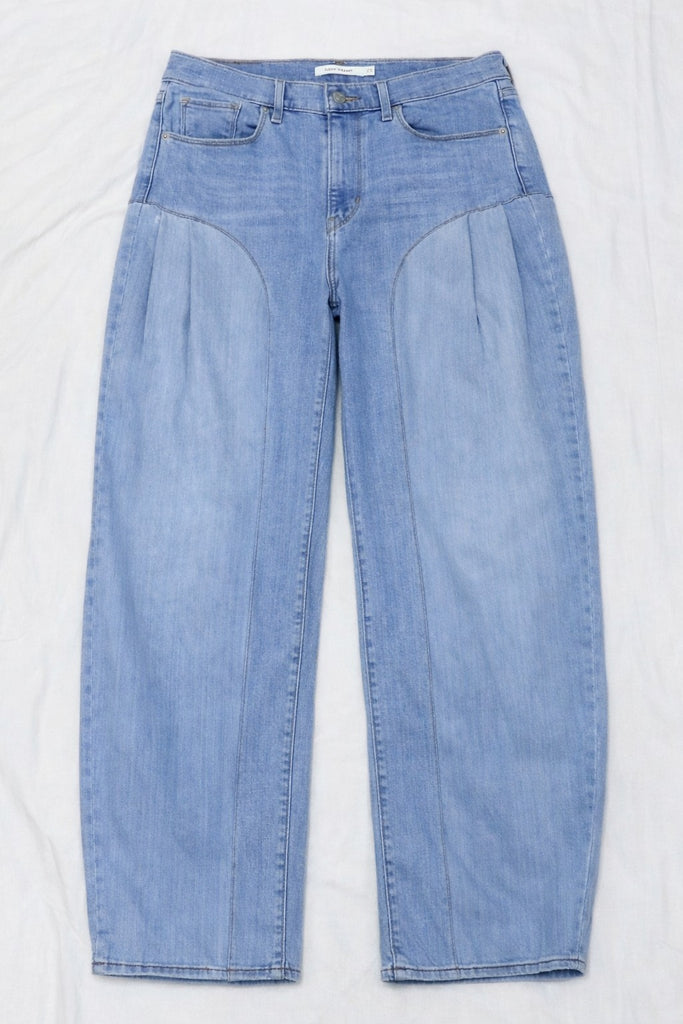 CR1416 Rework Panel Denim Jeans – Light Wash Curved Panel Straight Fit