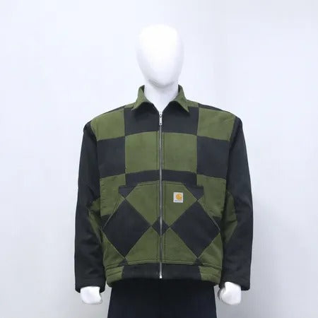 CR1314 “Checker Forge” Upcycled Patchwork Jacket