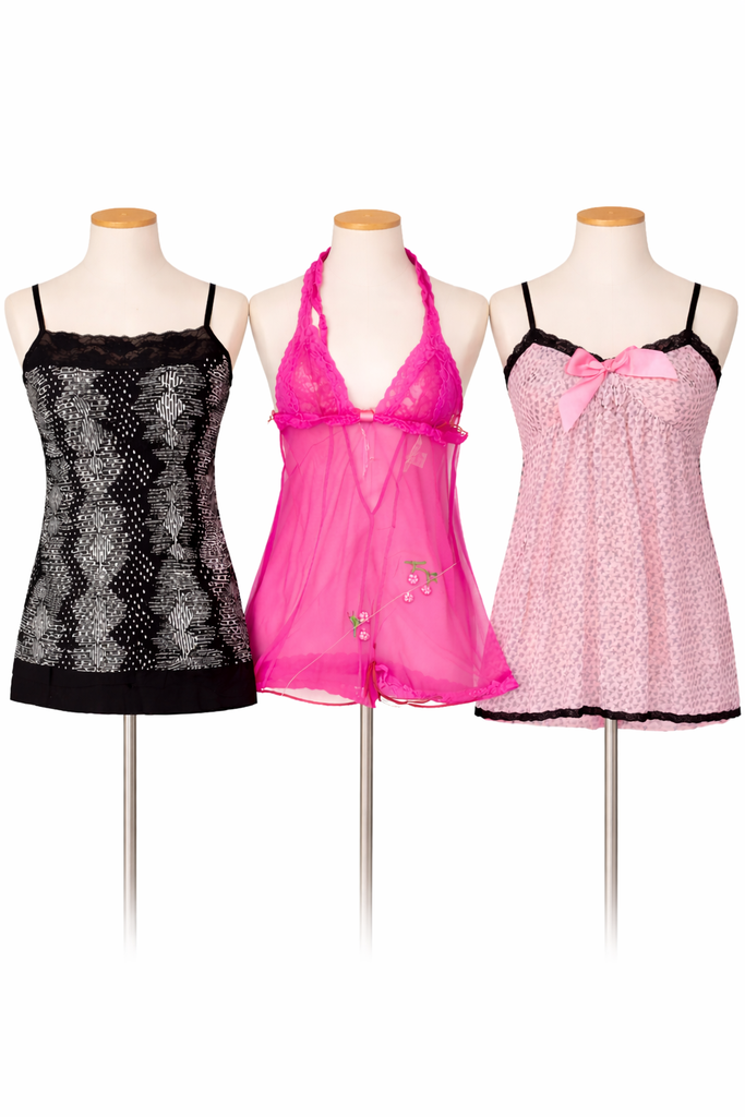 CR7166 Y2K Lingerie Cami Top