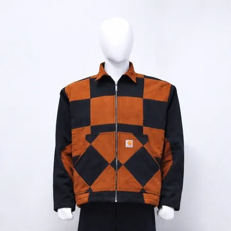 CR1314 “Checker Forge” Upcycled Patchwork Jacket