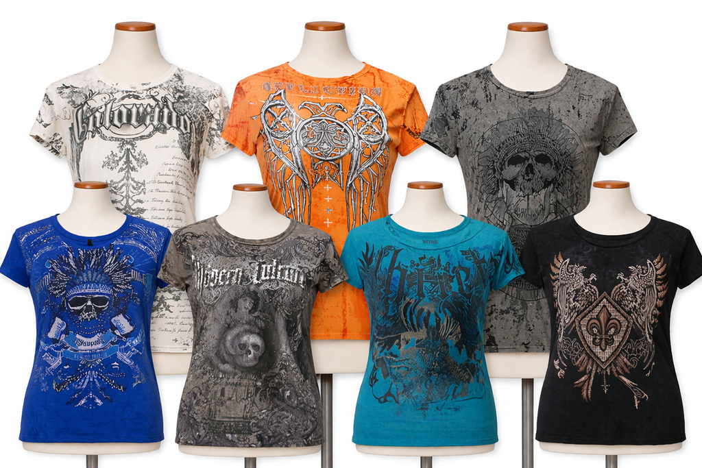 CR7269 Vintage Skull T-Shirts