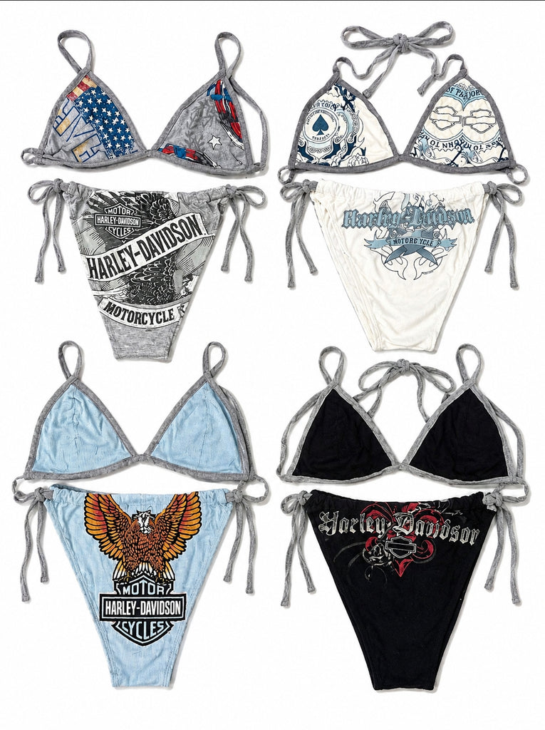 CR9532 Upcycled Harley Bikinis