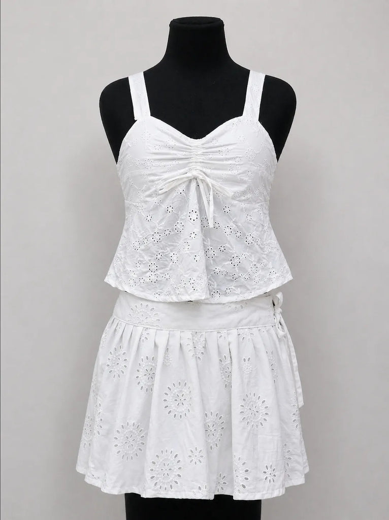 CR1552 Upcycled Eyelet Co-Ord Set
