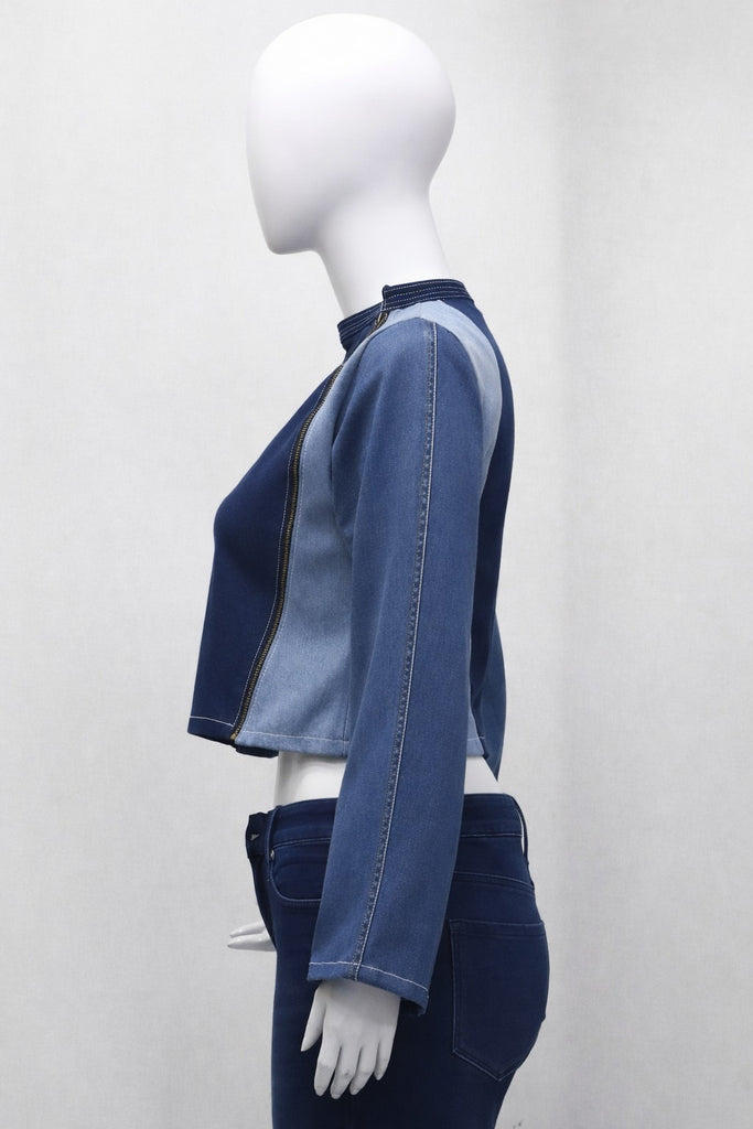 CR18 Upcycled Cropped Panel Jacket