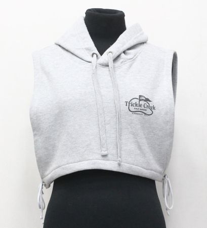 CR1122 Upcycled Hooded Crop Top