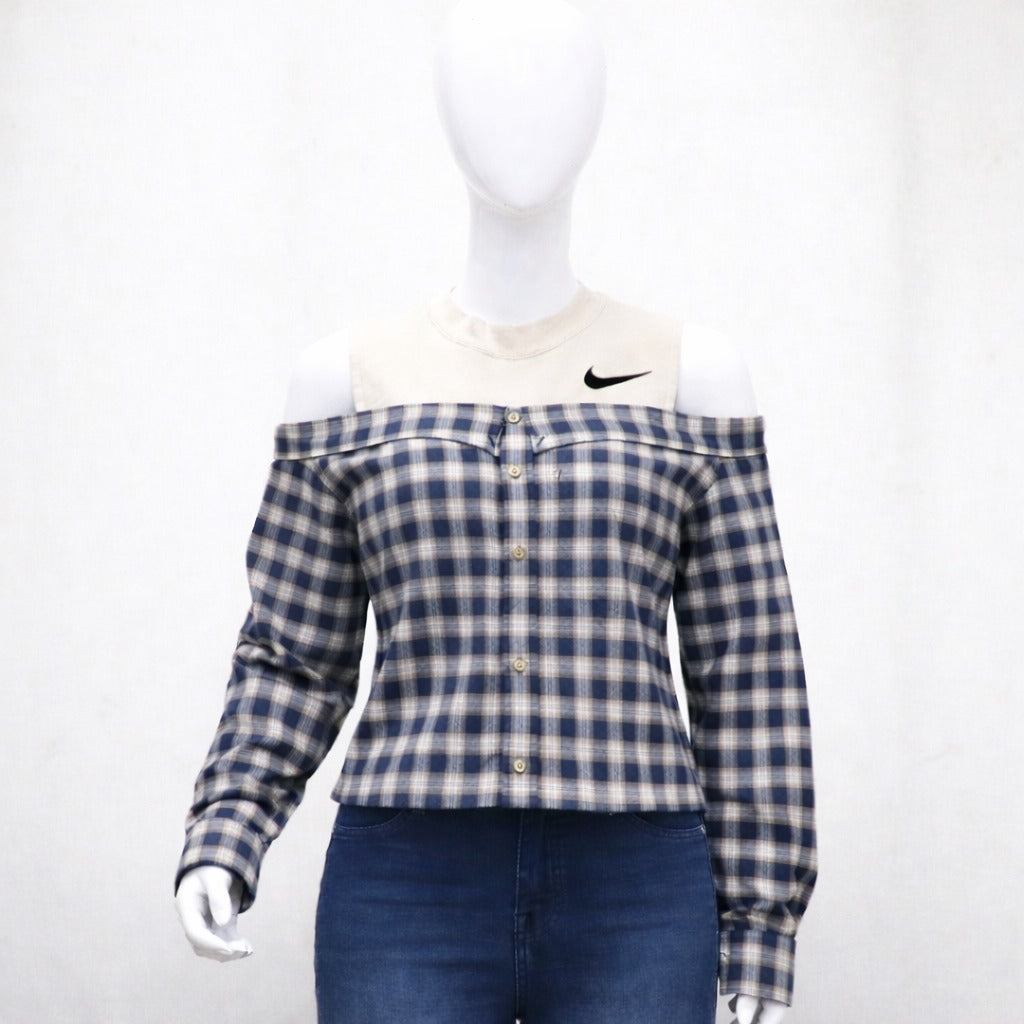 CR1263 Rework Off-Shoulder Shirt Top