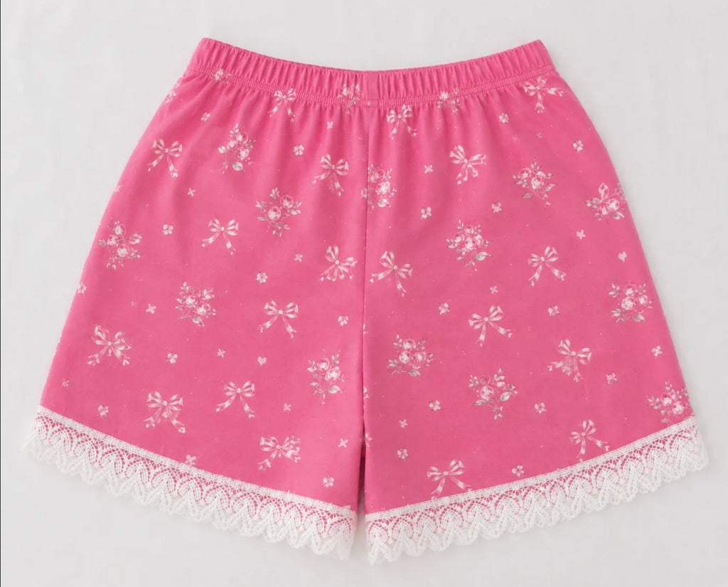 CR1586 Upcycled Linen Floral Shorts