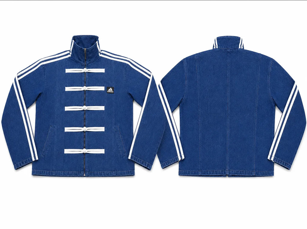 CR1652 UPCYCLED SPORT STRIPE DENIM JACKET