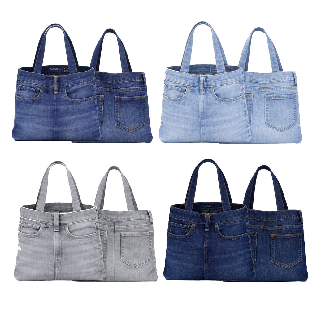 CR1423 Rework Denim Hand Bag – Upcycled Denim Bag