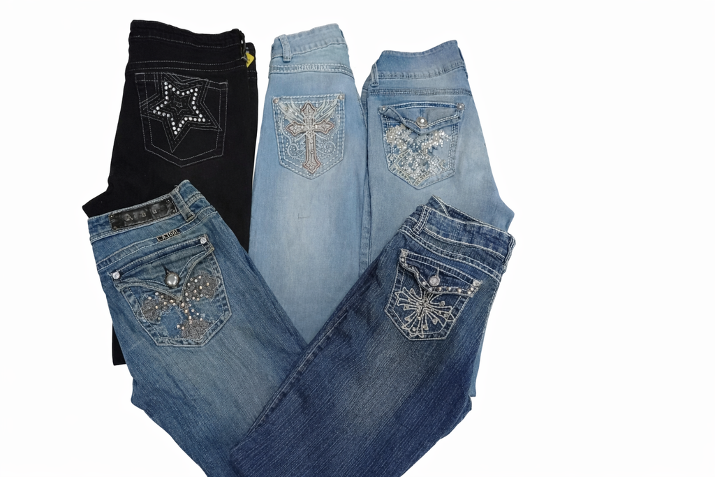 CR7312 Y2K Flare Jeans