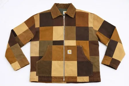 CR1166 Upcycled Heritage Patchwork Zip Jacket
