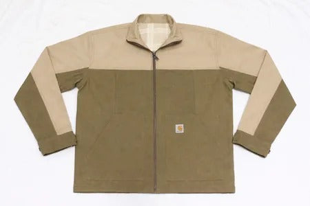 CR1091 Upcycled Two-Tone Utility Zip Jacket