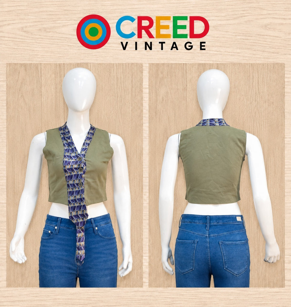 CR2291 UPCYCLED CARHARTT TIE-TRIM VEST