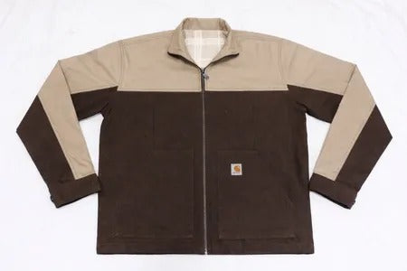 CR1091 Upcycled Two-Tone Utility Zip Jacket