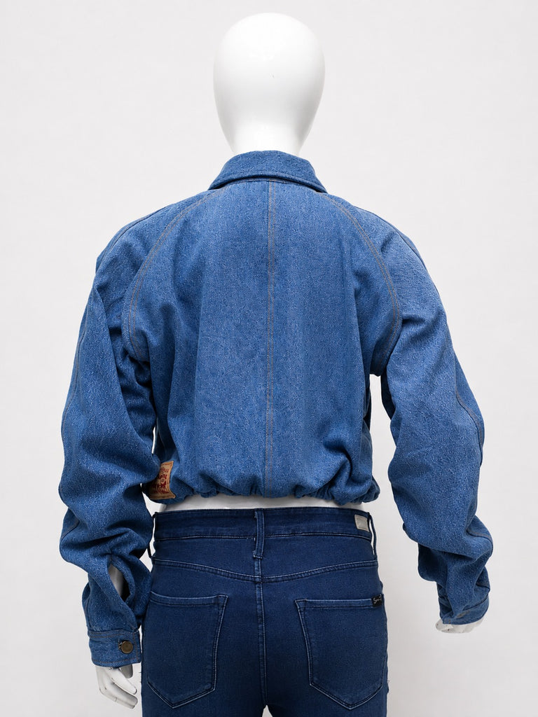 CR2197 UPCYCLED LEVI’S POCKET ZIP-UP DENIM JACKET