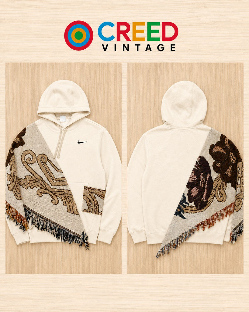 CR2213 UPCYCLED TAPESTRY PANEL HOODIE