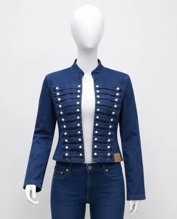 CR2159 Upcycled denim jacket