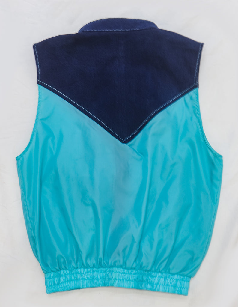 CR2295 UPCYCLED DENIM & WINDBREAKER PANEL VEST