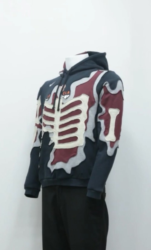 CR0030 Reworked Branded Hoodie with Skeleton Drips