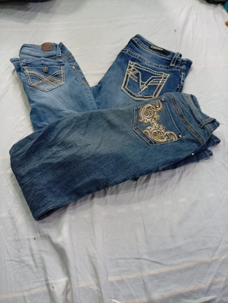 CR10931 Y2K Flare and Straight Jeans