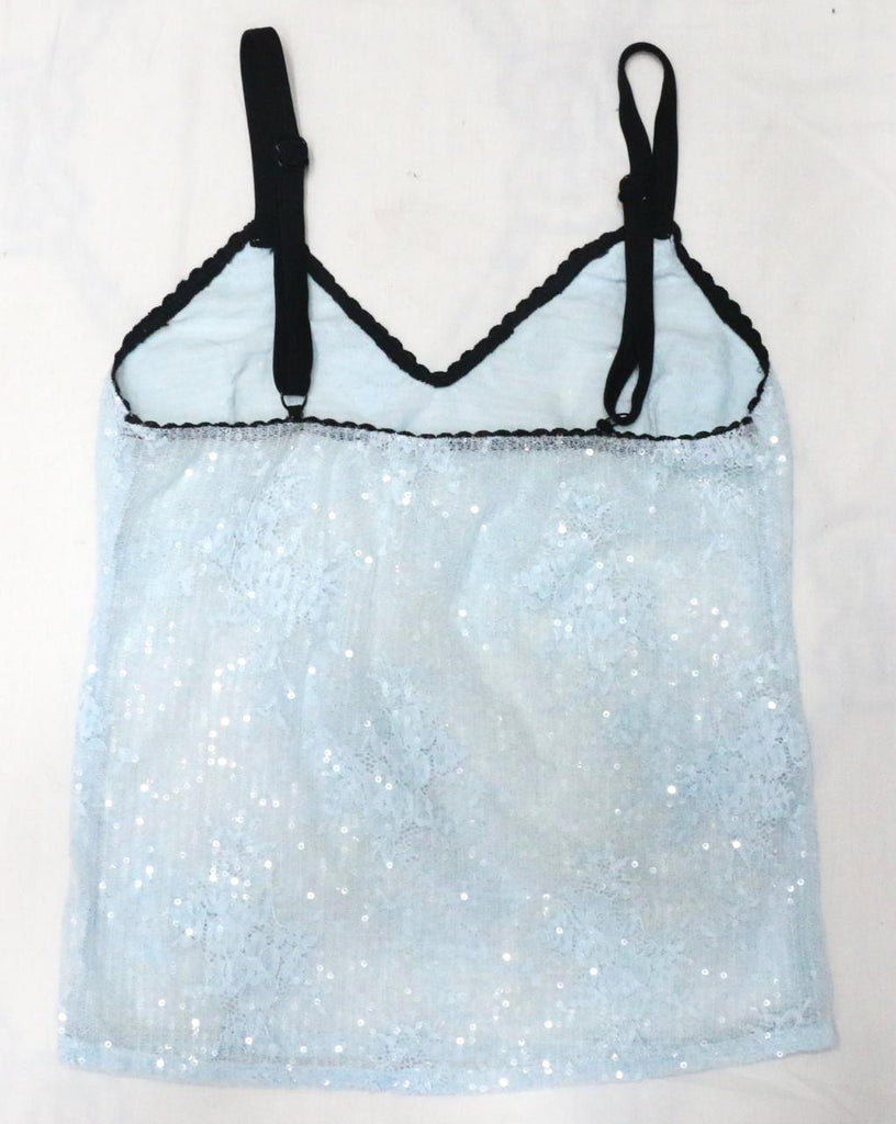 CR1885 UPCYCLED SEQUIN LACE CAMI TOP